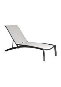 white lounge chair with black frame
