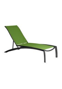 green lounge chair with black frame