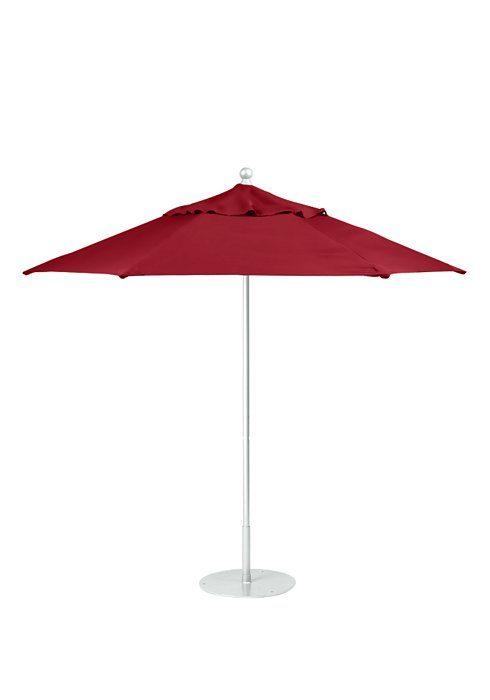 maroon standing umbrella