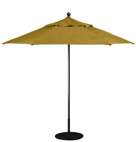 brown standing umbrella