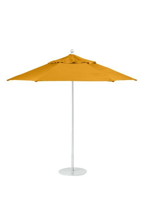 yellow standing umbrella