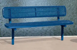 blue bench