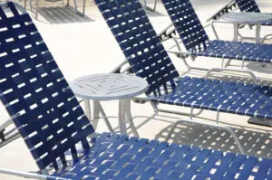 blue outdoor chairs